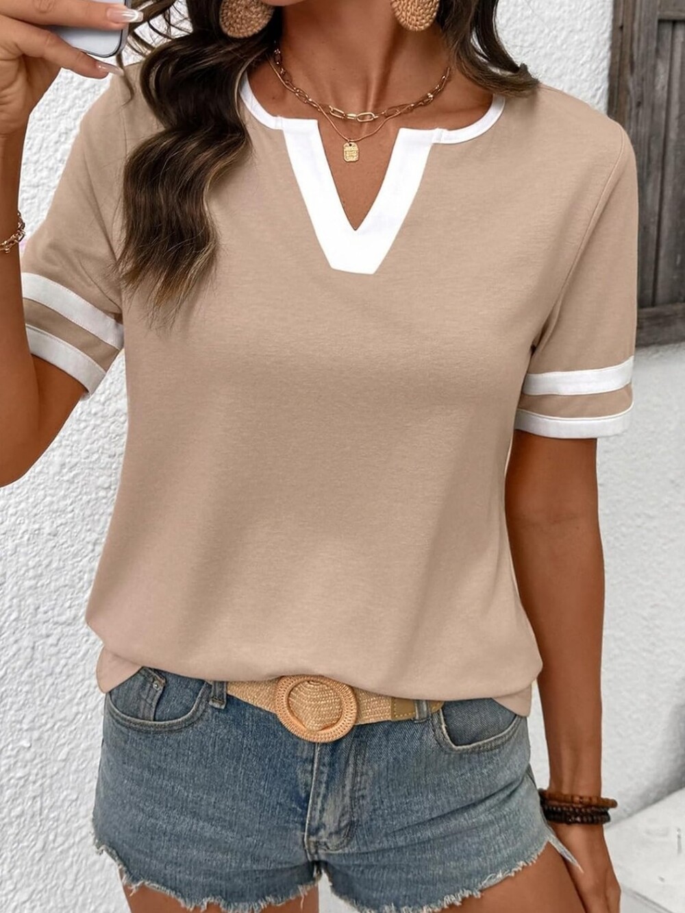 Shewin Color Block Top